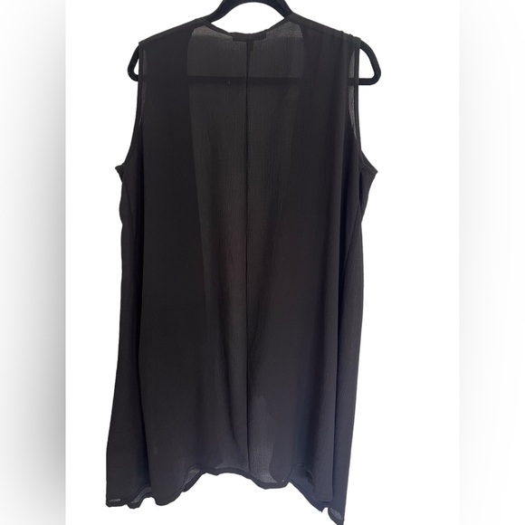 Simplicity Women’s Sleeveless Cardigan. Size L Color Black - Picture 2 of 3